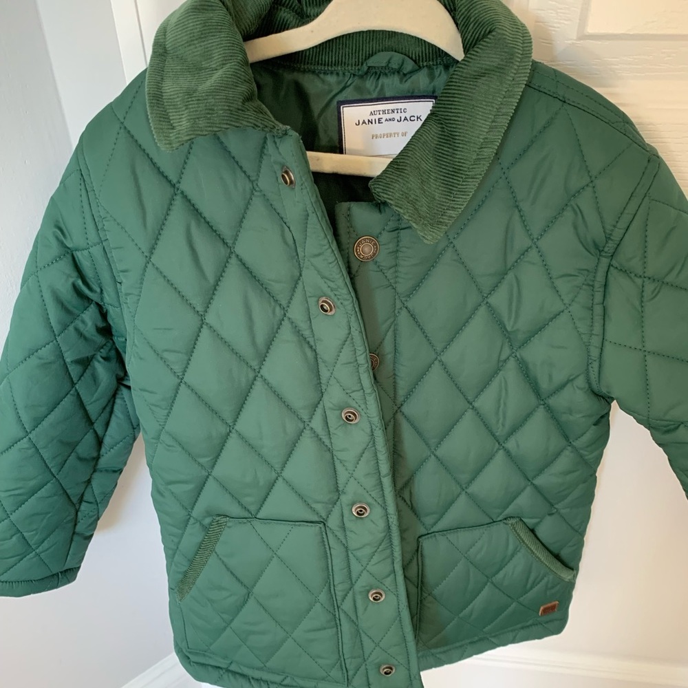 NWT Janie and Jack toddler boy quilted jacket
